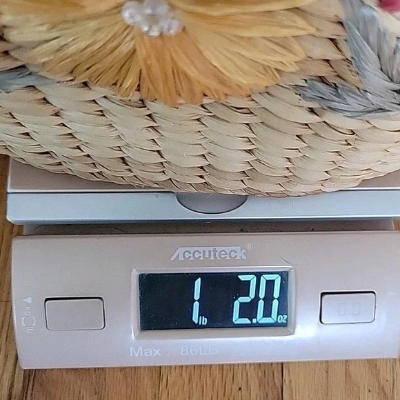 Vintage Handmade Floral Embroidered Straw Tote Bag Beach Mod Resort Retro - Picture 16 of 16